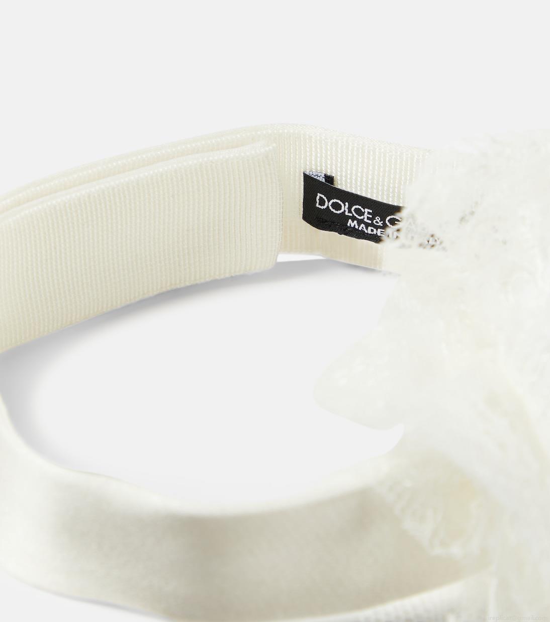 Dolce&GabbanaFloral-appliqué lace-trimmed choker