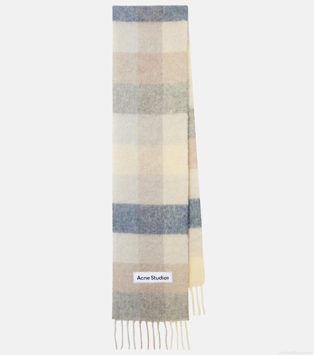 Acne StudiosVally checked wool-blend scarf