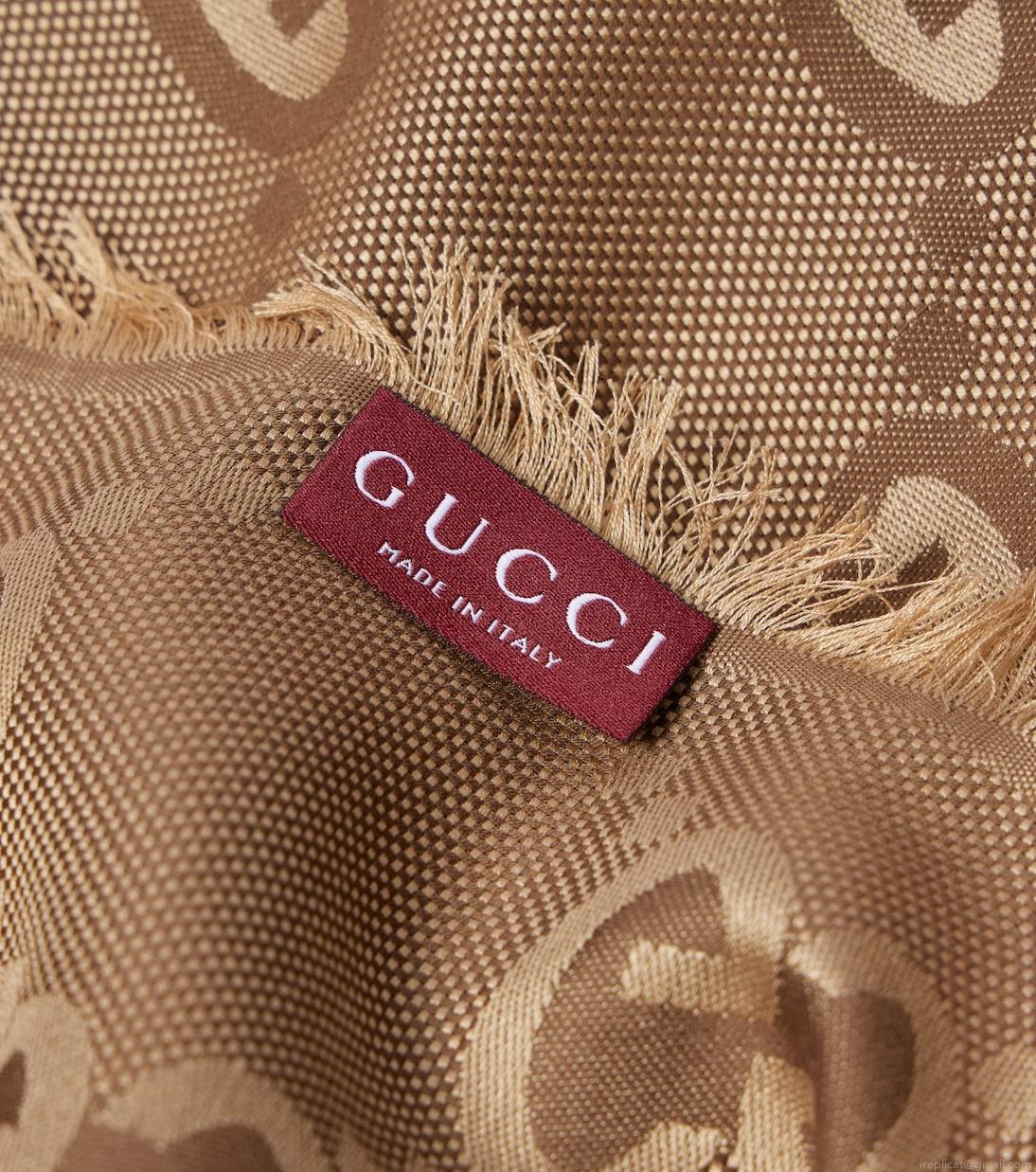 GucciGG cotton and silk jacquard scarf