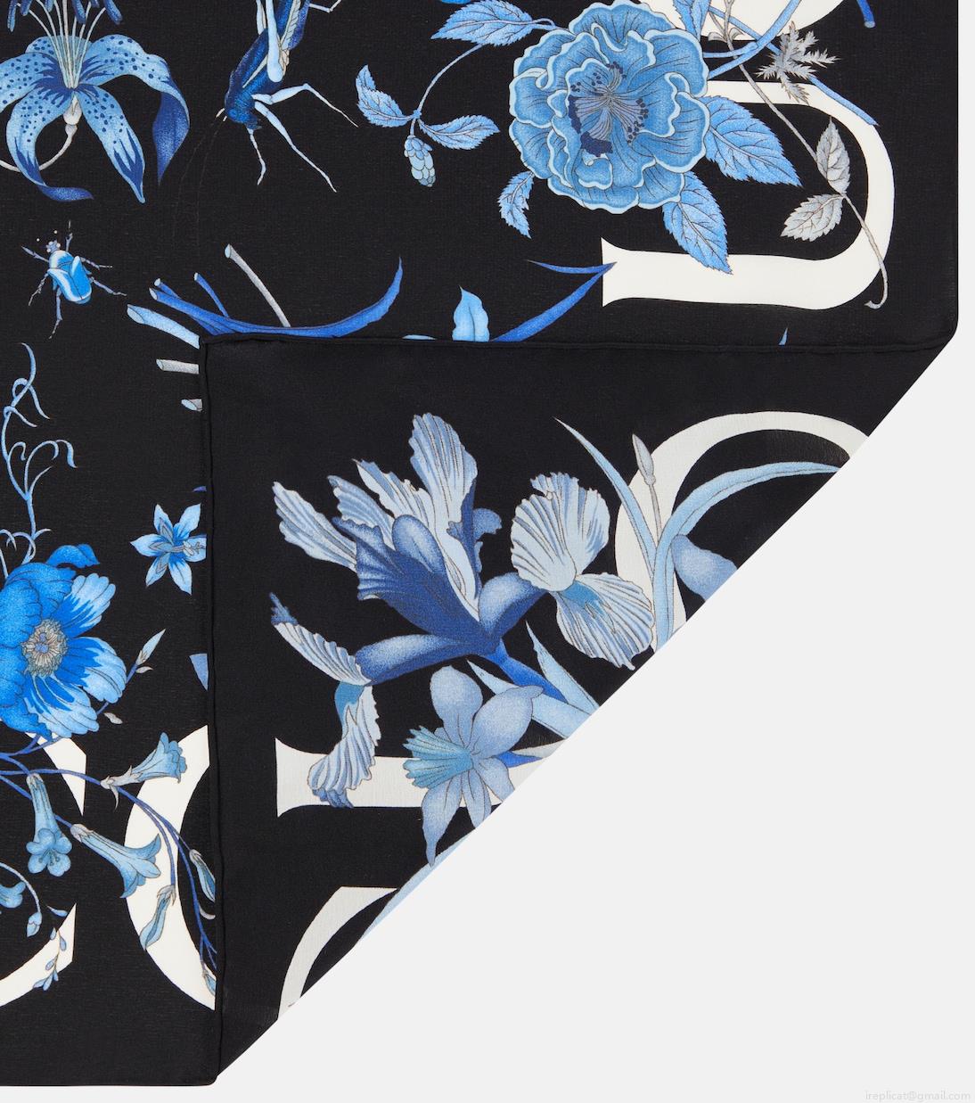 GucciFloral silk scarf