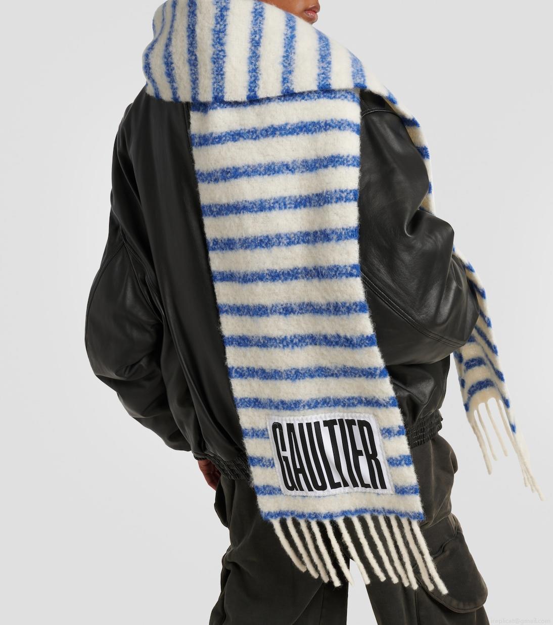 Jean Paul GaultierStriped wool-blend scarf