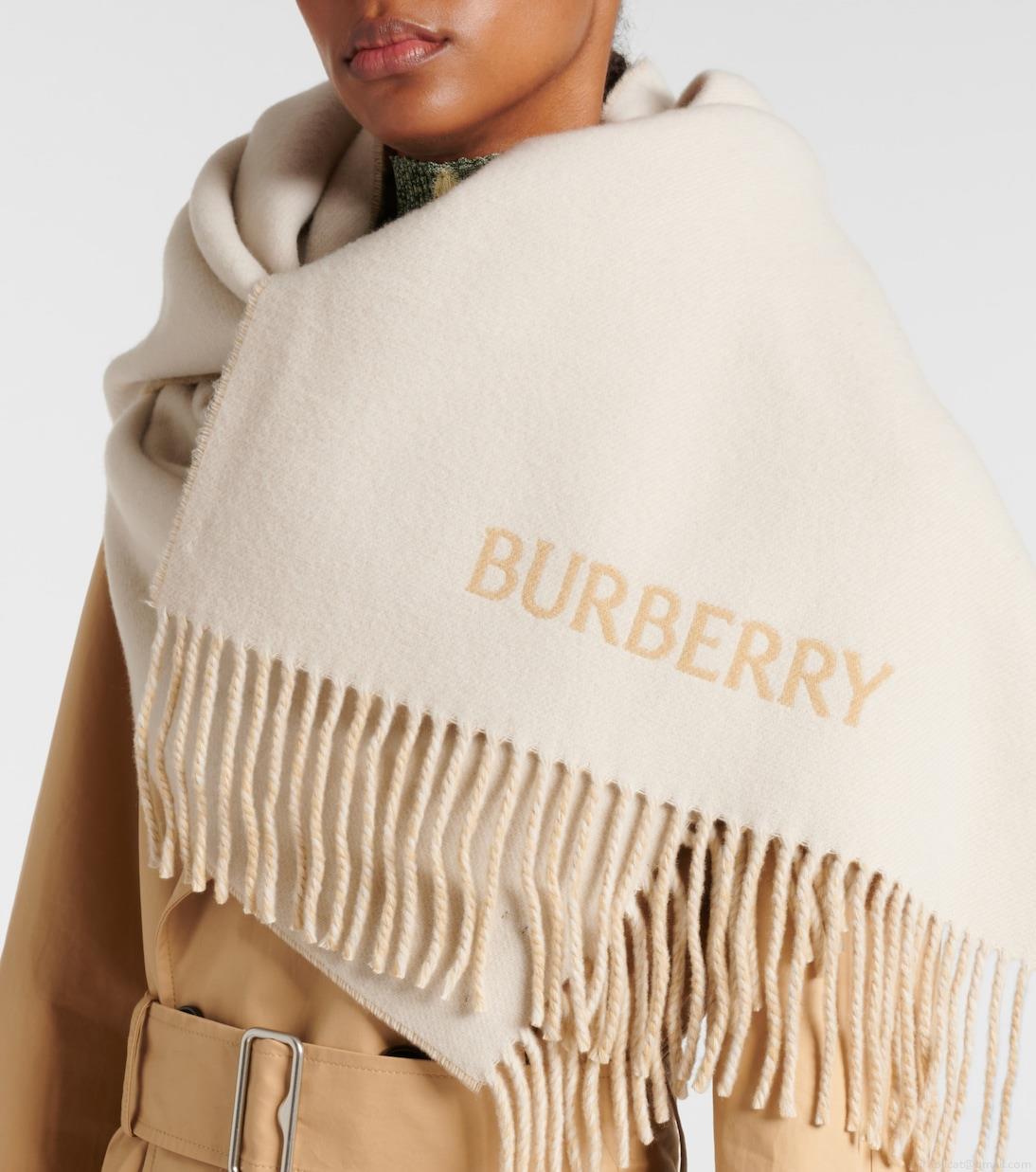 BurberryEKD jacquard cashmere scarf