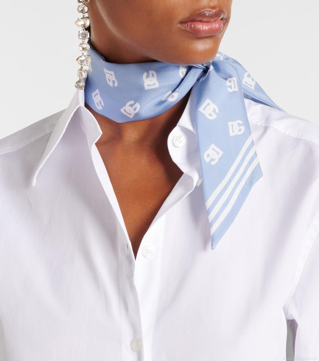 Dolce&GabbanaDG silk twill scarf