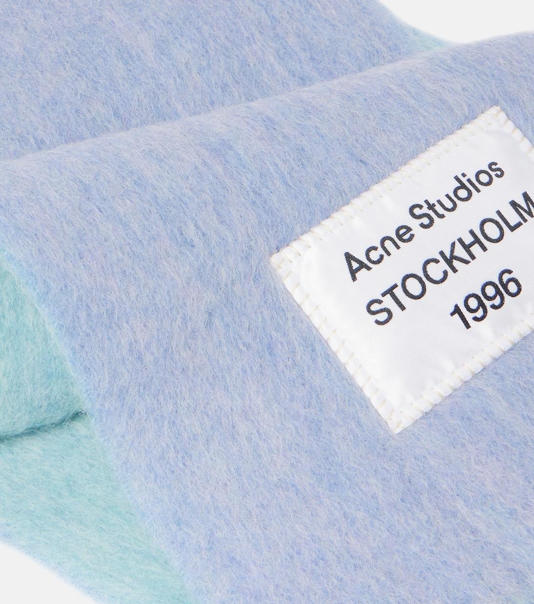 Acne StudiosLogo fringed wool-blend scarf