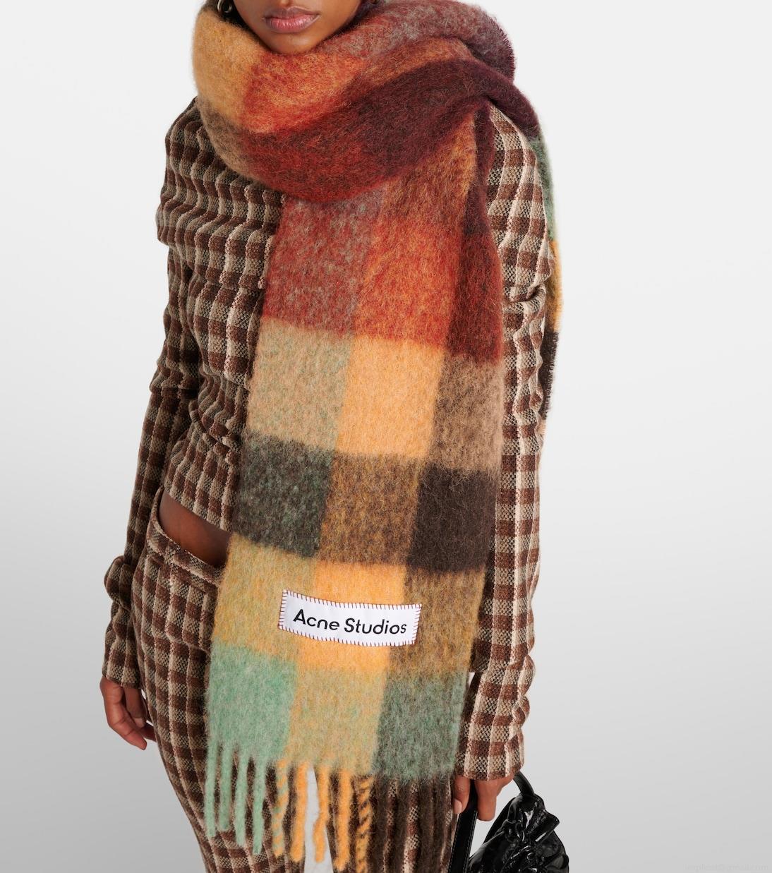 Acne StudiosVally checked wool-blend scarf