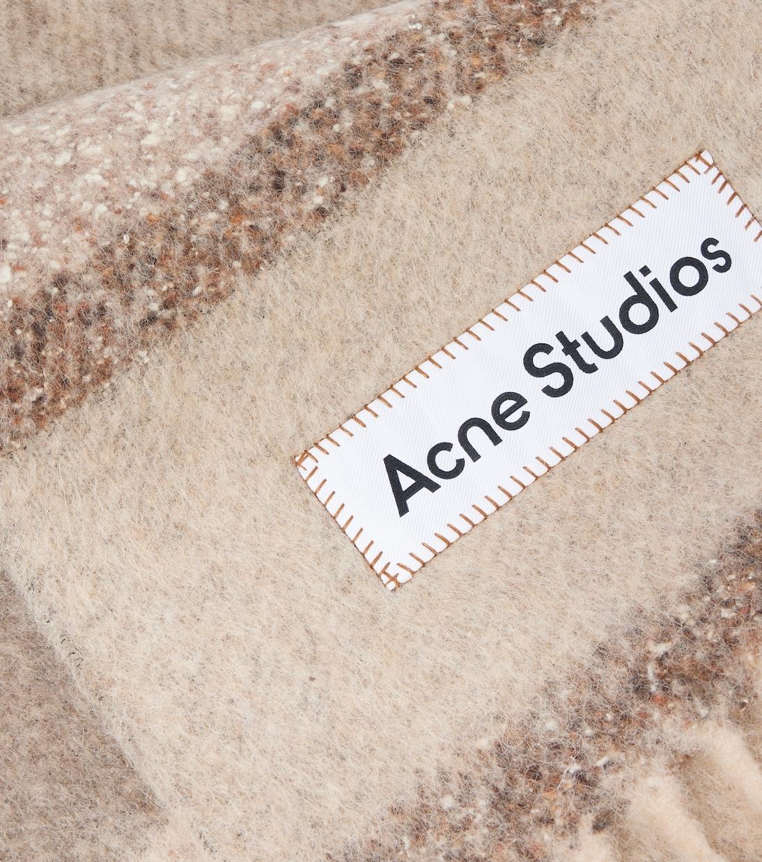 Acne StudiosLogo fringed wool-blend scarf