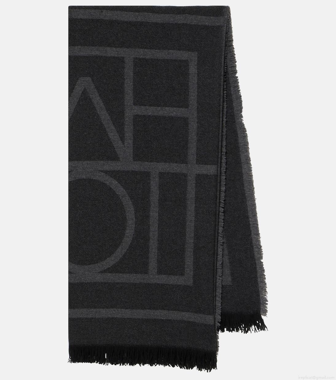 TotemeMonogram wool and cashmere scarf