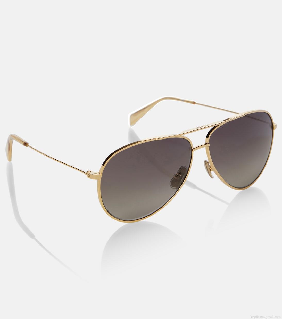 Celine EyewearAviator sunglasses with leather pouch