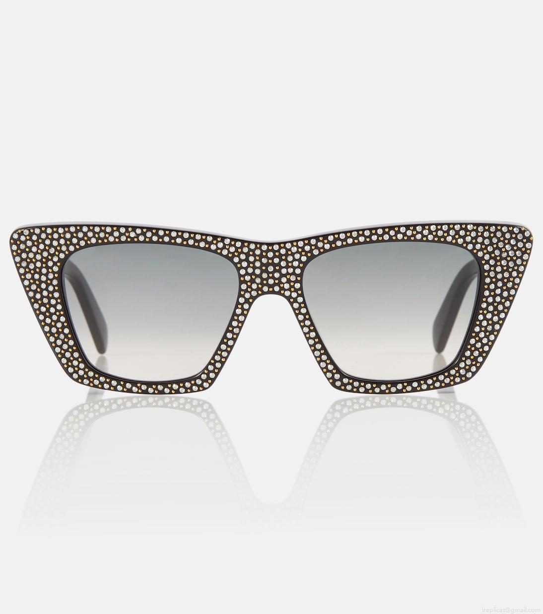 Celine EyewearEmbellished cat-eye sunglasses