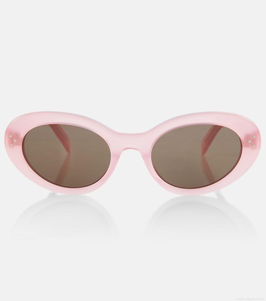 Celine EyewearBold 3 Dots oval sunglasses