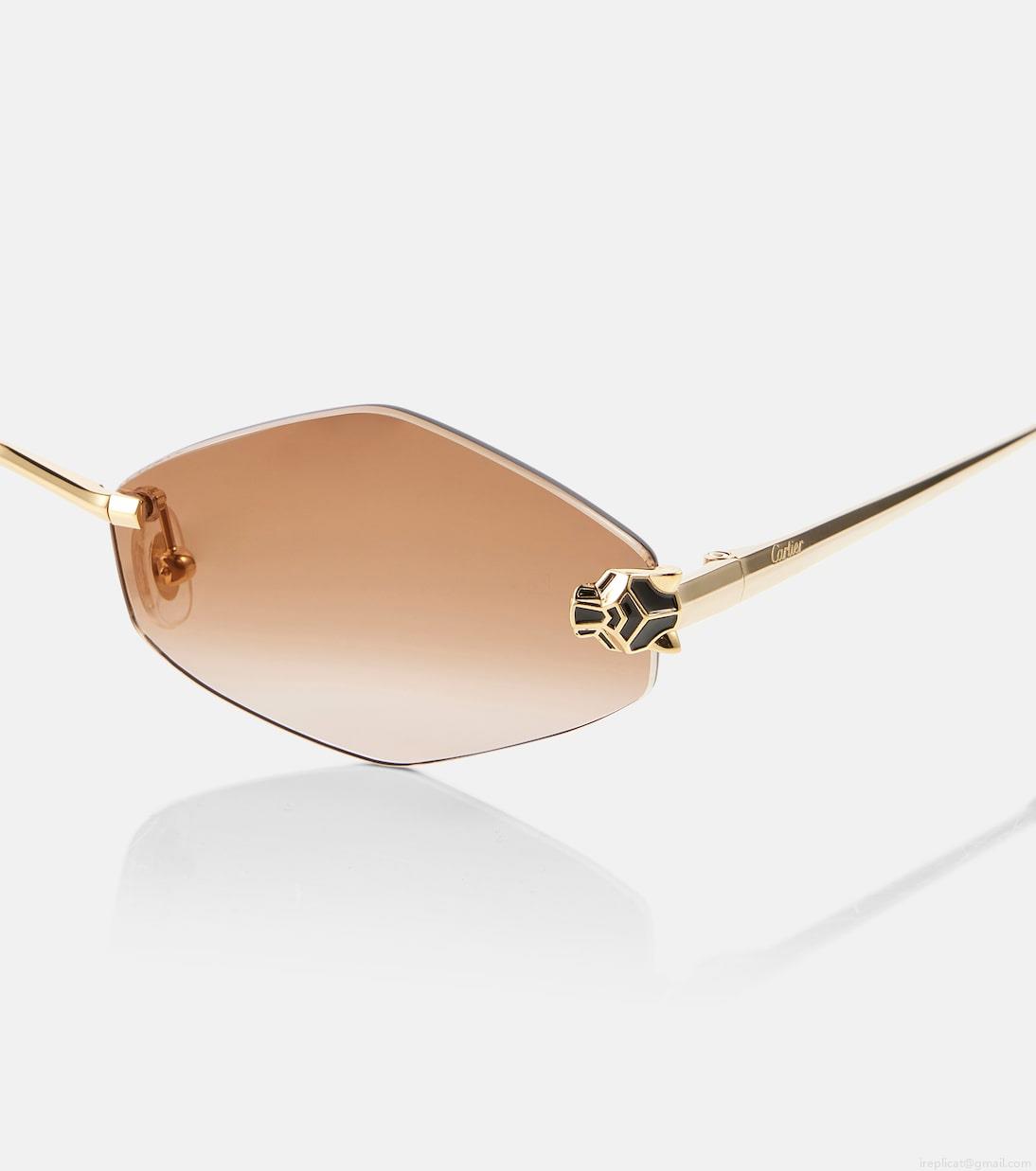 Cartier Eyewear CollectionPanthère de Cartier geometric sunglasses