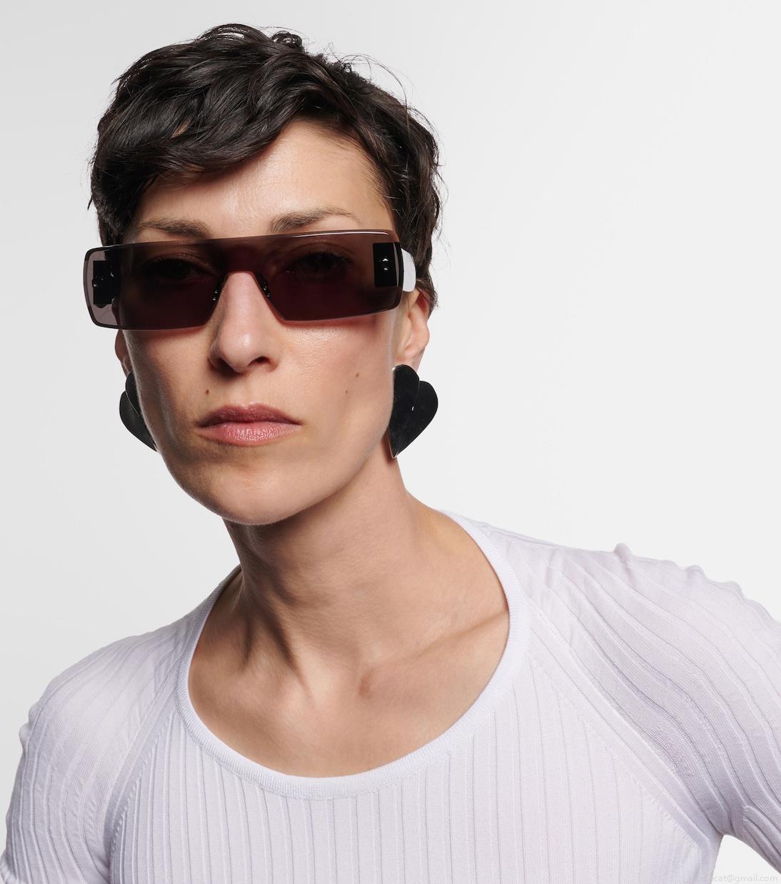 AlaïaLogo rectangular sunglasses