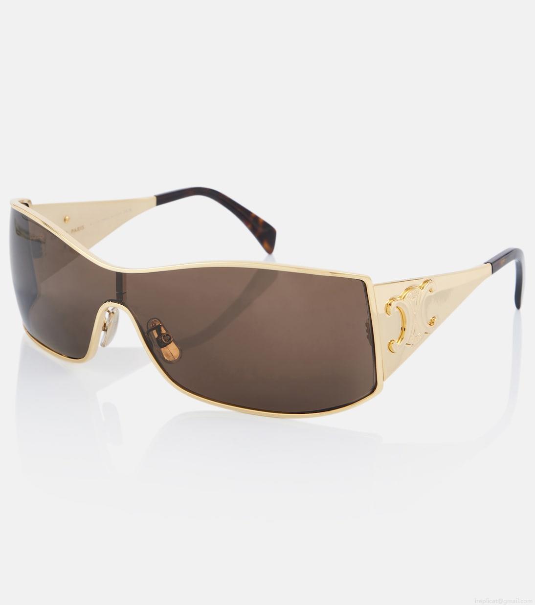 Celine EyewearTriomphe Metal Racer shield sunglasses