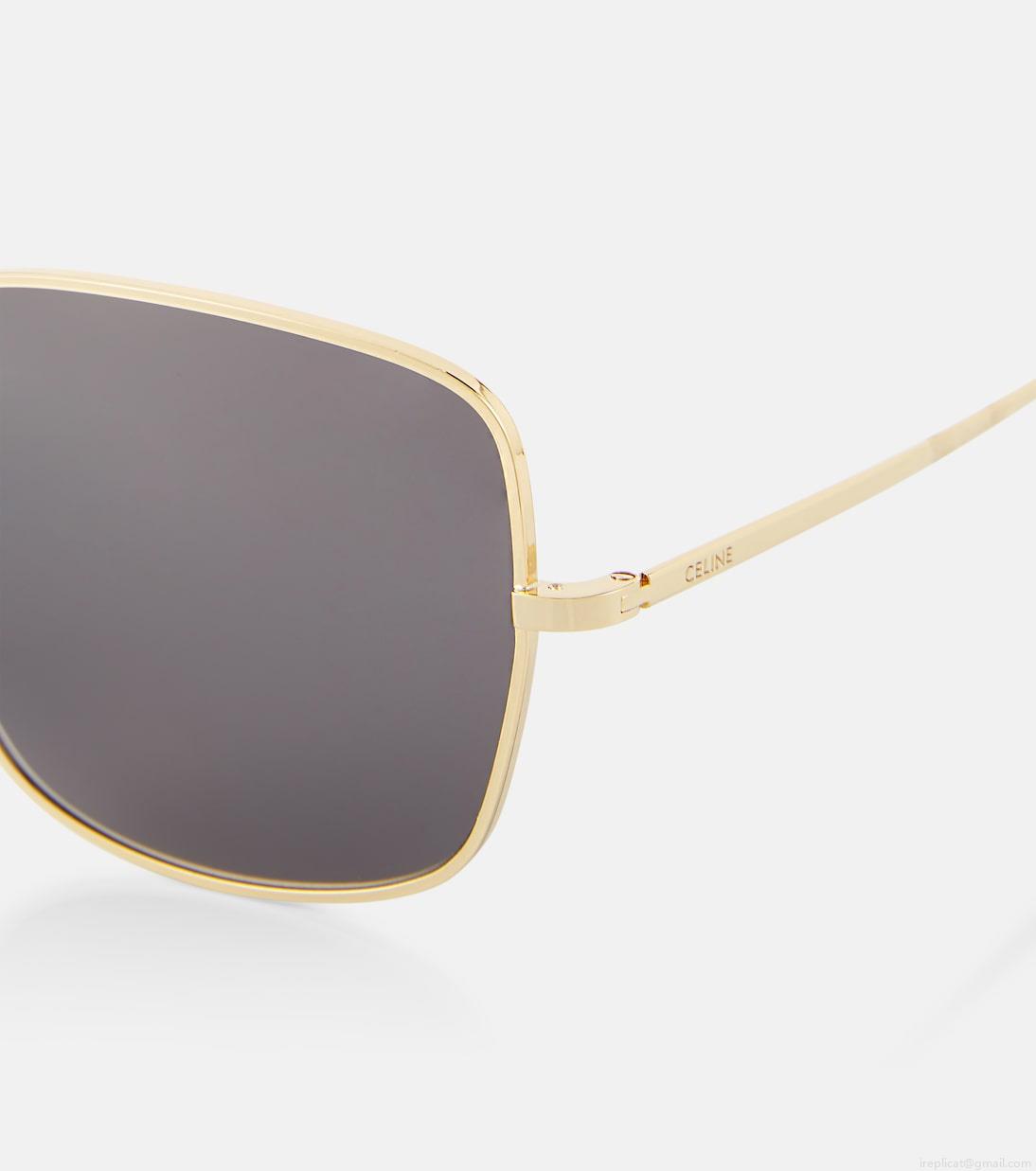 Celine EyewearTriomphe Rhinestone 01 oversized sunglasses