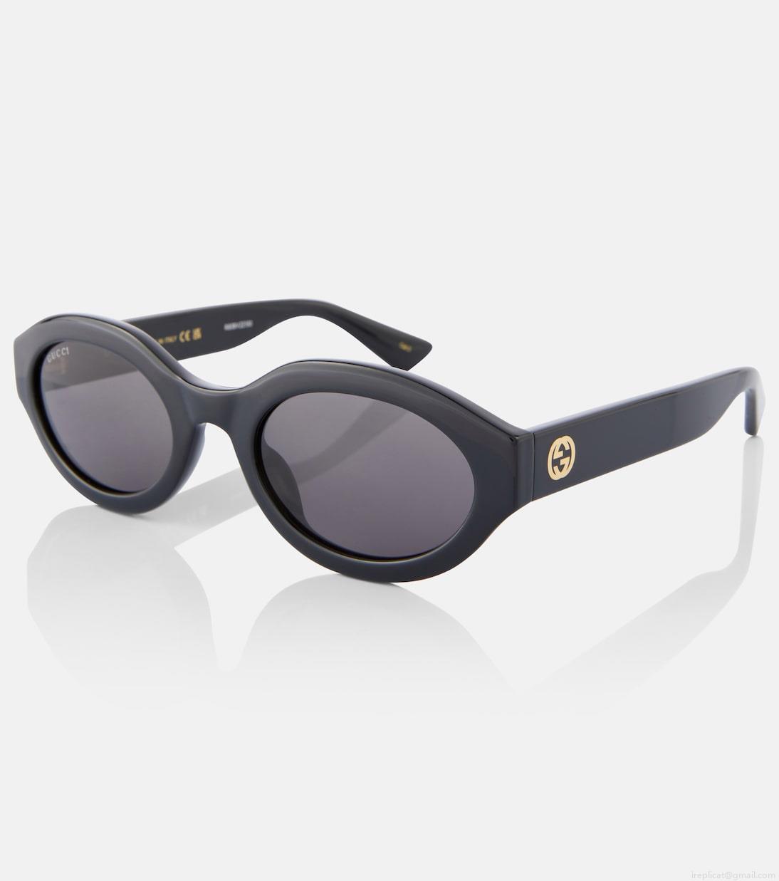 GucciMinimal GG oval sunglasses