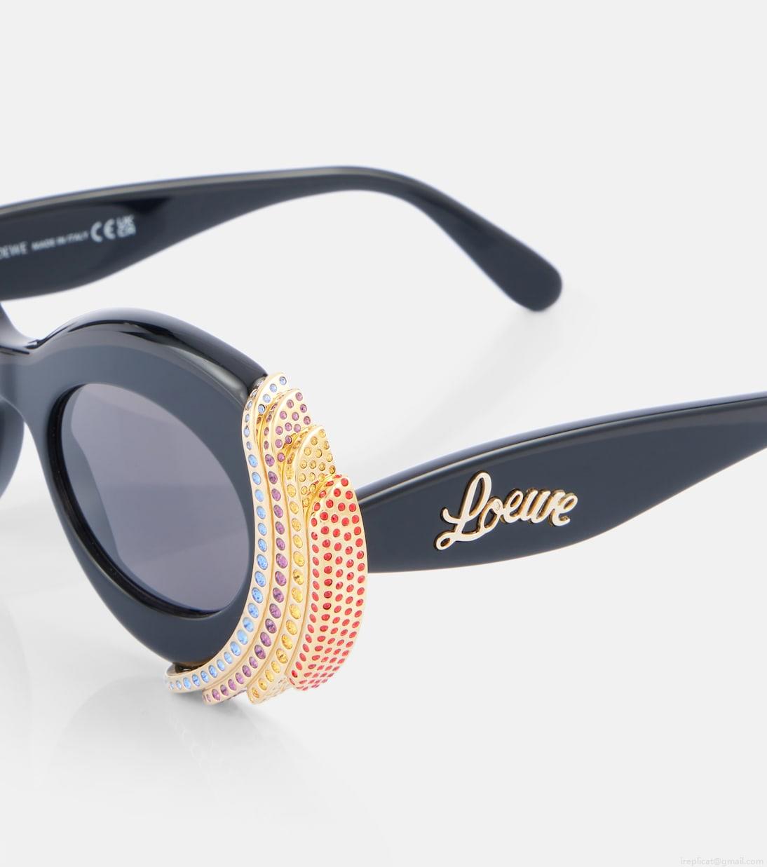 LoewePaula\'s Ibiza embellished round sunglasses