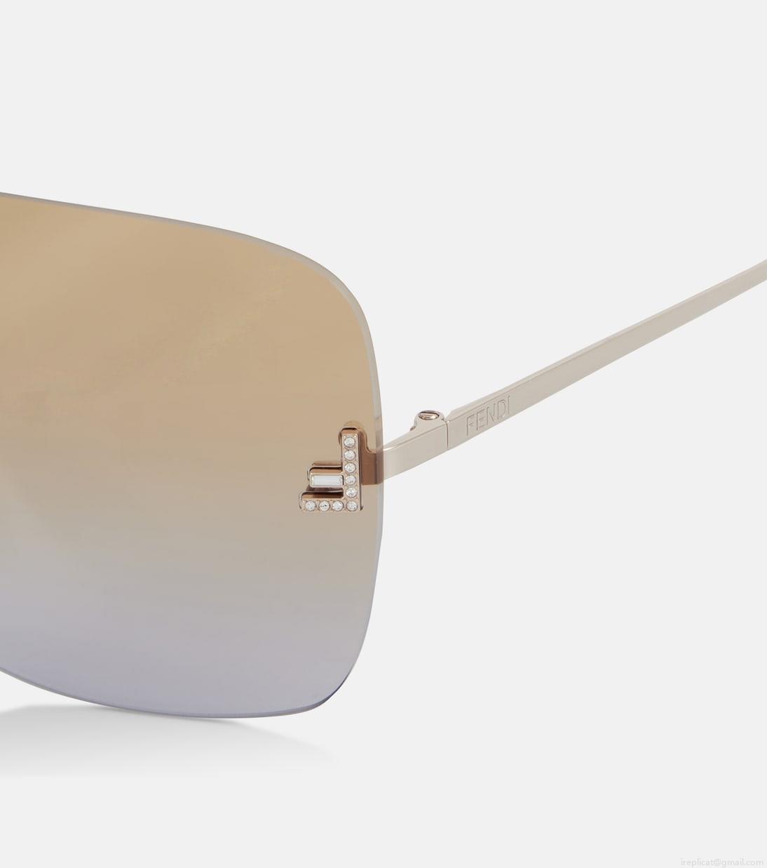 FendiFendi First Crystal square sunglasses