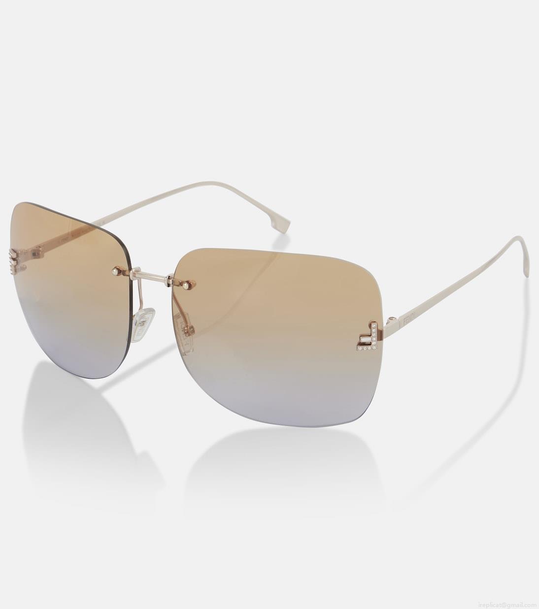 FendiFendi First Crystal square sunglasses