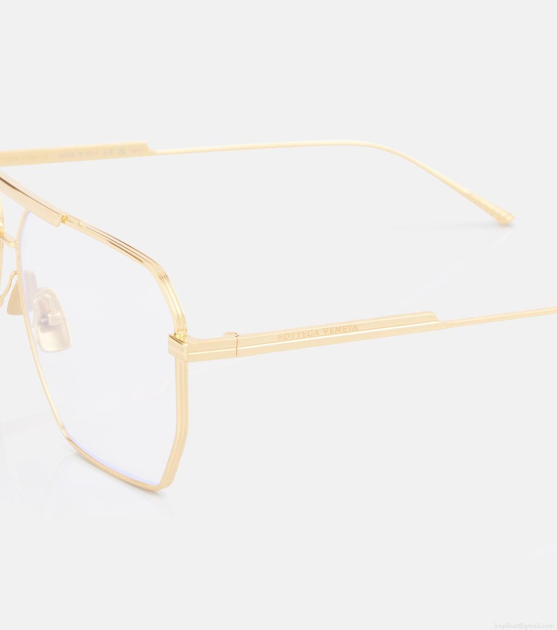 Bottega VenetaClassic aviator glasses